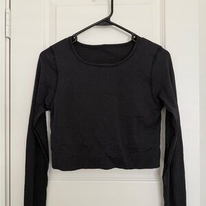 Lululemon Ebb to Street Long-Sleeve Cropped Top